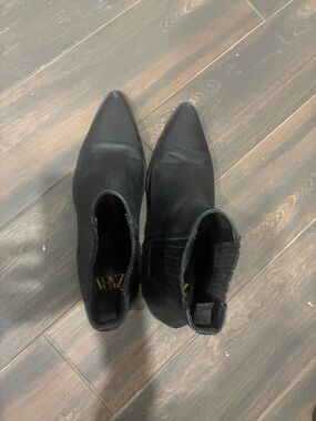 Zara Black Pointed Chelsea Ankle Boots Men
